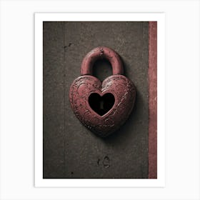 Heart Lock Stock Photo Art Print