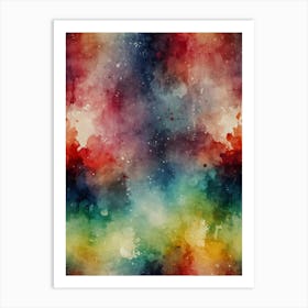 Watercolor Abstract Seamless Pattern Art Print