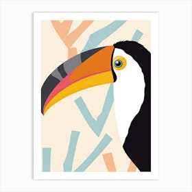 Toucan Jungle Cartoon Illustration 2 Art Print