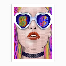 BRIDE FOR RENT | LOVE FOR MONEY |POP ART Vectorial creation. THE BEST OF POP ART, NOW IN DIGITAL VERSIONS! Prints with bright colors, sharp images and high image resolution. Art Print