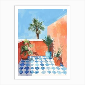 Watercolor Of A Patio Art Print