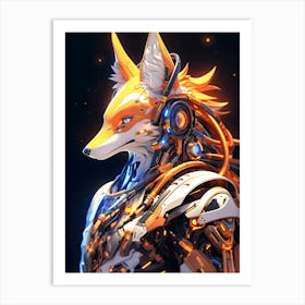 Robot Fox Art Print