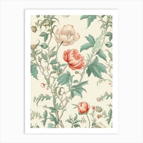 Peonies Wallpaper 2 Art Print