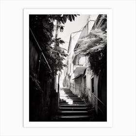 Sorrento, Italy, Black And White Photography 2 Art Print