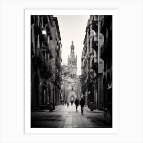 Barcelona, Black And White Analogue Photograph 2 Art Print