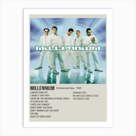 MILLENNIUM By Backstreet Boys. 1999 Poster 2 Art Print