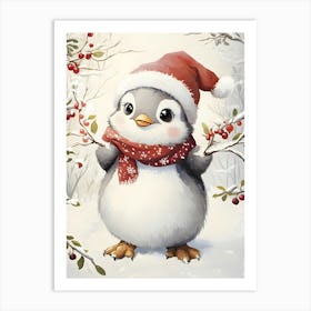 Christmas Penguin 1 Art Print