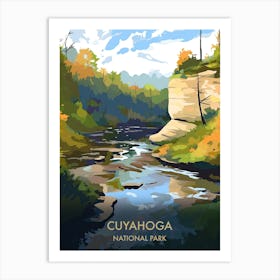 Cuyahoga Lake National Park Travel Poster Illustration Style 4 Art Print