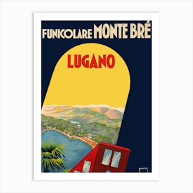 Monte Bre Funicular, Switzerland Art Print