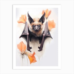 Indian Flying Fox Vintage Illustration 3 Art Print