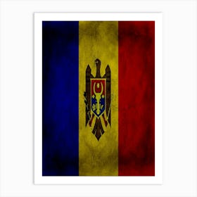 Moldova Flag Texture Art Print