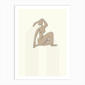 Woman On A Chair Abstract Art Print Art Print