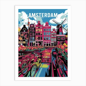 Amsterdam City Pop Art Art Print