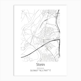 Stein Bei Nurnberg,Germany Minimalist Map Art Print