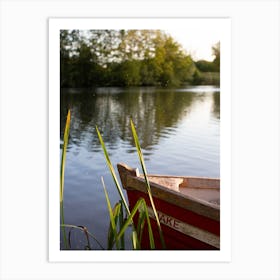 Rowing Boat On The Lake Art Print