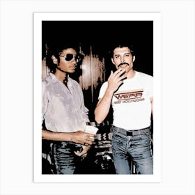 Freddie Mercury queen and Michael Jackson 1 Art Print