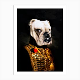 General Marcus The English Bulldog Pet Portraits Art Print