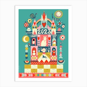2023 Happy Castle Calendar Art Print