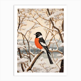 Bird Illustration Magpie 4 Art Print