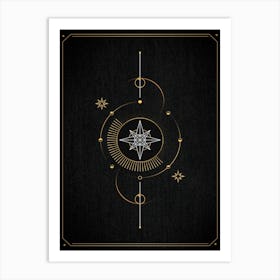 Golden Star — 🃏 Tarot Card deck, Tarot geometric Art Print