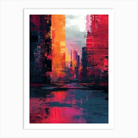 Abstract City Canvas Print | Pixel Art Series Art Print