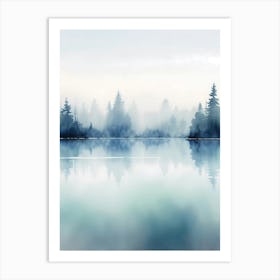 Misty Lake 5 Art Print