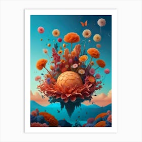 Flower In The Sky Art Print