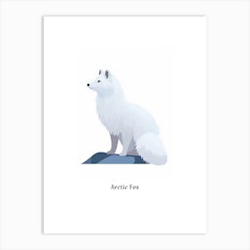 Arctic Fox Kids Animal Poster Art Print
