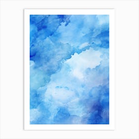 Watercolor Blue Sky Art Print