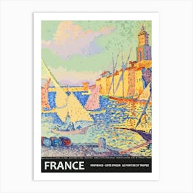 France, The French Riviera, Saint Trope Port Art Print
