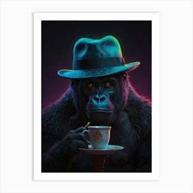 Gorilla In A Hat 1 Art Print