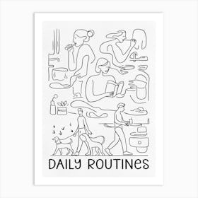 Daily Routines 1 Art Print