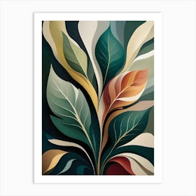 Abstract Leaves 22 Art Print