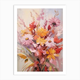 Fall Flower Painting Asters 5 Art Print