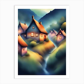 House In The Mountains Art Print