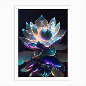 Amur Lotus Holographic 1 Art Print