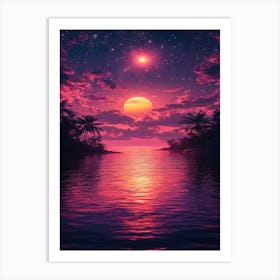 Sunset In The Sea Art Print