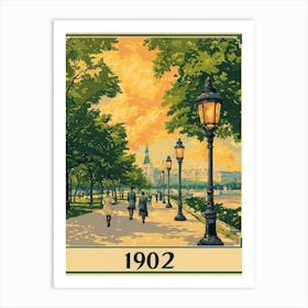 Aihrgdesign A Vintage Poster Of A Serene City Park In 1902 Fe 48cfa871 80c7 41b5 9b32 7c5160d40a61 0 Art Print