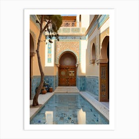 Courtyard Of A House In Morocco Art Print