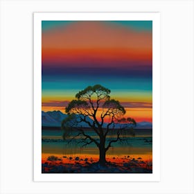 Sunset Tree 5 Art Print