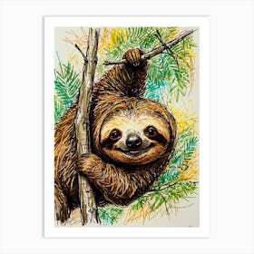 Sloth 6 Art Print
