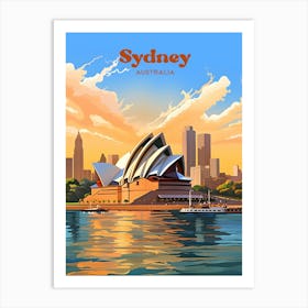 Sydney Australia Opera House Travel Art Art Print