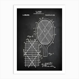 Tennis Print, Tennis Decor, Vintage Tennis Art, Tennis Racket, Tennis Racquet,Tennis Player Gift, Tennis Gift, Tennis Patent, St9401 Art Print