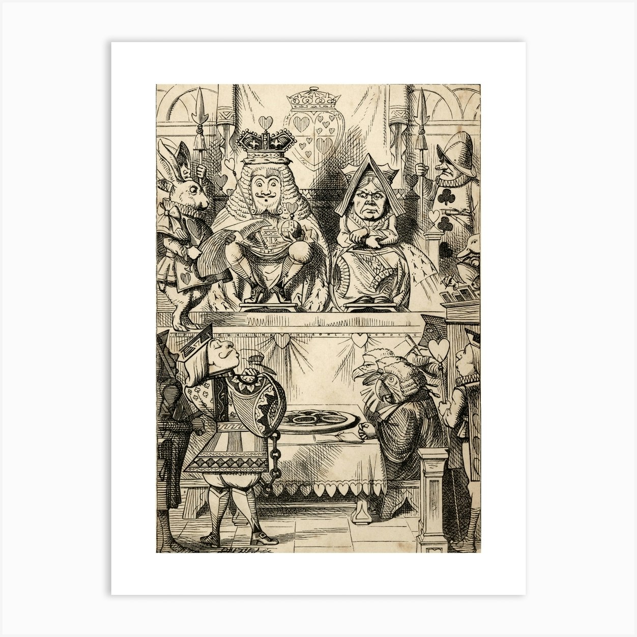 The Trial Of The Knave Of Hearts From Alices Adventures Art Print By Vintage Print And Poster Collection Fy The Trial Of The Knave Of Hearts From Alices Adventures Art Print By Vintage Print And Poster Collection Fy