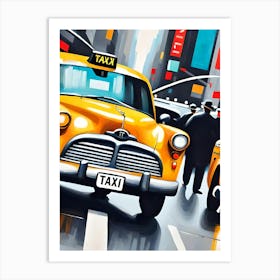 Hey, Taxi Over Here! Art Print