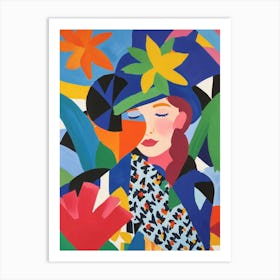 Woman In A Hat Art Print