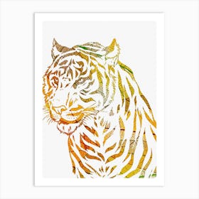 Animal Negative Space ― Tiger Art Print