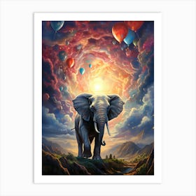 Elephant In The Sky 3 Art Print