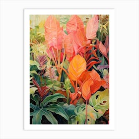 Tropical Plant Painting Calathea 2 Art Print