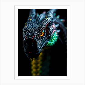 Dragon With Glowing Eyes Art Print